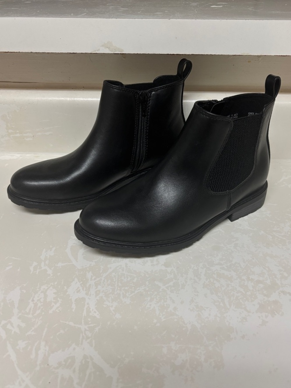 Minimalist Black Leather Ankle Boots